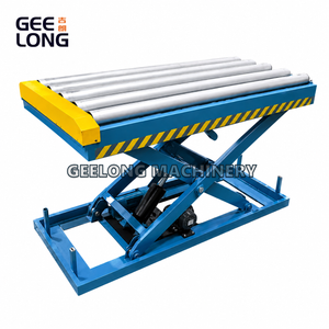 Hydraulic Lifting Table With Powered Roller Conveyor