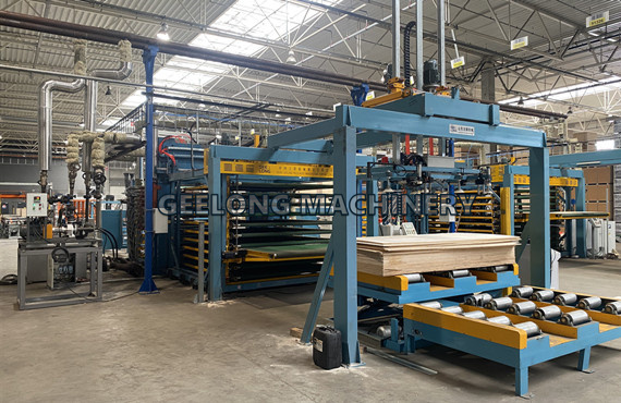 4x8ft Automatic Film-Faced Plywood Lamination Line Successfully Commissioned