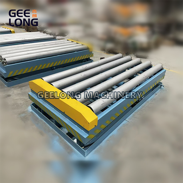 Hydraulic Lifting Table With Powered Roller Conveyor