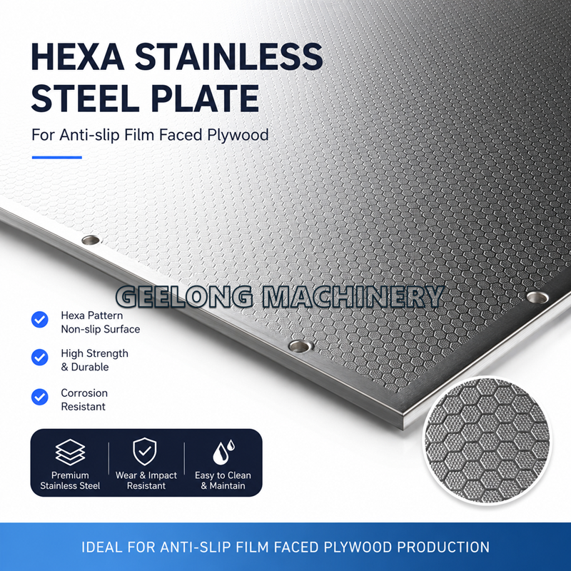 Geelong-Hexa-Anti-slip-Stainless-Steel-Press-Plate-for-Plywood-Laminating